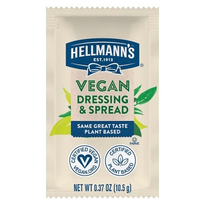 Hellmann's® Vegan Mayonnaise .37oz 160 pack - Hellmann’s® Vegan Mayo is the perfect partner for plant-based dishes your guests crave. Same great taste, plant based.